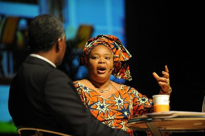 Nobel Laureate Leymah Gbowee speaks at WCC Peace Plenary 