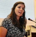 Alice Fabian s’exprimant sur la déclaration sur l’unité lors de la réunion du Comité central. Le Comité central discute la déclaration sur l’unité