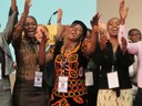 Les Églises africaines célèbrent les cinquante ans de la Conférence des Églises de toute l'Afrique à sa 10e Assemblée à Kampala (Ouganda), 2013. Les Églises d'Afrique aspirent à la vie, la paix, la justice et la dignité pour le continent
